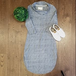 NWT Gray Blue Anthro Midi Dress